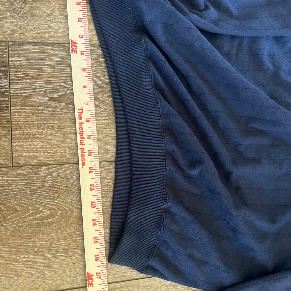 Greenline International Mens Striped Rugby Shirt XL Navy Blue Long Sleeve Ribbed - Picture 4 of 10